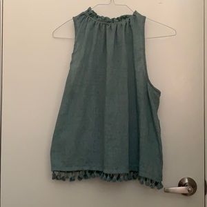 Pom Pom Sleeveless Top